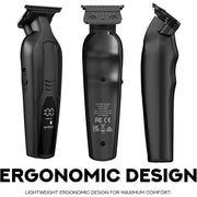 Supreme Trimmer Vader Lite Hair Finishing Trimmer, Cordless Barber Liner with Zero Gap DLC T-Blade, 7000 RPM Motor, 120 Min Runtime, USB-C Fast Charge, Guide Guards, Black, ST3700