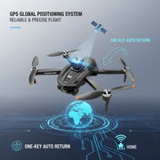 SEREE Drone with Camera, 8K HD, 50x Zoom, Brushless Motor, Foldable RC Quadcopter, 4.5-Inch Screen, GPS Positioning, Dual Batteries EA034-NBUS00