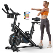 MERACH S26B2 Magnetic Exercise Bike, Home Stationary Indoor Cycling Bike, Quiet Belt Drive