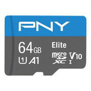 PNY P-SDU64GV11100ELMA-GE 64GB Elite Class 10 U1 microSDHC Flash Memory Card