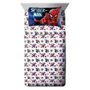 Marvel Spiderman Blue 2 Piece Twin Bed Set w/ Sham, 100% Microfiber