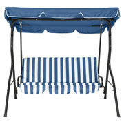 BFSAUHA 3 Seat Outdoor Porch Swing with Adjustable Canopy