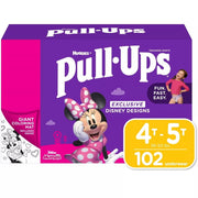 Huggies Pull-Ups Potty Training Pants for Girls, Soft Stretchy Sides, Easy Open Sides, Adjustable Waistband, Minnie Mouse Designs, 4T-5T, 102 Count