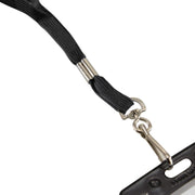 Baumgartens Sicurix Flat Lanyard with Metal J Hook, 3/8 in Wide, 36 in Long, Black, Pack of 100, 65619