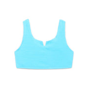 Wonder Nation Little Girls and Big Girls Scrunch Bikini Swimsuit with UPF 50+, 2-Piece, Size: 18, Blue