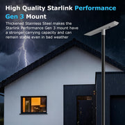 Beciety Starlink Performance Gen 3 Pipe Adapter, Heavy Duty Stainless Steel Pole Mount for 35-62mm Metal Pipes, Brown