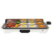 Beautiful XL Electric Griddle, 12 in x 22 in, EverGood Ceramic Nonstick, 1500W Heating, White Icing, 19980