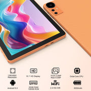 CUPEISI Android 15 Tablet, 10.1 Inch IPS HD Screen, 20GB RAM, 128GB ROM, 2TB Expandable Storage, Quad-Core 2.0GHz Processor, 5G WiFi 6, Bluetooth 5.0, 2 in 1 with Keyboard Case Mouse Stylus, CP31M