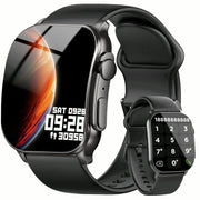 Cillso Smart Watch, 2.01 in AMOLED Display, Bluetooth Calling, Fitness Tracker with 110+ Sport Modes, IP68 Waterproof, Black