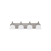 Sea Gull Lighting 44628-962 Bath Vanity with Satin EtchedGlass Shades, Brushed Nickel Finish