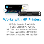 HP 210X Yellow High-Yield Toner Cartridge, Approximately 5,500 Pages, W2102X