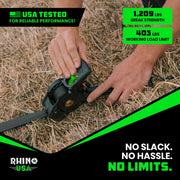 Rhino USA Retractable Ratchet Straps, 1 Inch x 10 Feet, 1,209 lb Break Strength, Gray, 4-Pack