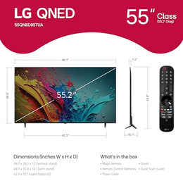 LG 55QNED85T 55-Inch 4K UHD QNED Smart TV with AI Processor and Magic Remote