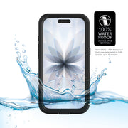 Body Glove 100145074 Tidal Waterproof Phone Case with Built-in Screen Protector, Slim Hard Shell, Black/Clear, Compatible with iPhone 17, Drop Tested to 6ft