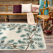 American Dakota Pine Bough Border Vanilla Rug - 4' x 5'
