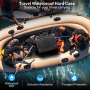 Lekufee Waterproof Hard Carrying Case for DJI Mavic 4 Pro Combo with Custom Foam Insert, Impact Resistant, Dustproof, Black, LK1202