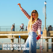 JBL Go 5 Portable Bluetooth Speaker, IP68 Waterproof and Dustproof, Drop-Proof, Ambient Edge Lighting, 10-Hour Battery Life, Red