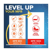 Filtrete Furnace Air Filter 25x25x1, MPR 800 MERV 10 Micro Particle Reduction, Pleated 4 Pack