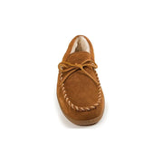 Minnetonka 3902 Moccasin Pile-Lined Hardsole Mocs for Men - Brown - 9M