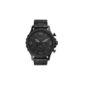 Fossil JR1401 Nate Chronograph Black Dial Black Ion-plated Men Watch