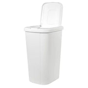 Hefty HFTCOM-2166000 13.3 gal Touch Lid Plastic Kitchen Trash Can, 2 Pack, White