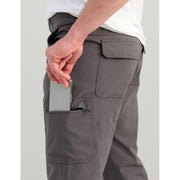 HUK Next Level Men's Fishing Pants, Quick-Drying, 4-Way Stretch, Adjustable Waistband, Cargo Style, Iron, Small H2000174