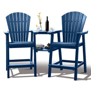 FOOWIN GJY2P-BU Tall Adirondack Chairs Set of 2, Navy Blue