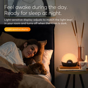 Lumie Bodyclock Glow 150 Sunrise Alarm Clock with Sunset Simulation, 10 Sleep and Wake Sounds, Adjustable Warm LED Light, Auto-Dimming Display, Black