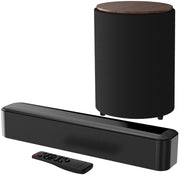 Dammyty Soundbar with Bluetooth 5.4, Wireless Subwoofer, 3D Surround Sound, Adjustable Bass, Multiple Inputs