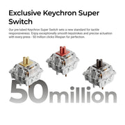 Keychron Mechanical Keyboard, Full-Size Wired 87-Key ANSI Layout, Pre-Lubed Linear Red Switches, QMK Customizable, Beige, C2 Pro