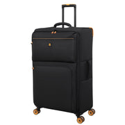 It Luggage Compartment 32in Checked Softside Expandable Spinner, Black, 8 Wheel