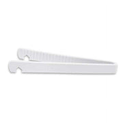 Better Dish Butter Dish with Flip-Top Lid and Toaster Tongs Bundle, White, BPA-Free Plastic