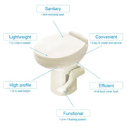 Thetford Aqua-Magic Residence RV Toilet, High Profile, Bone Color, Plastic Seat, Floor Mounted, 18 Inch Seat Height, 42171