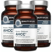 Destiny9 Quality of Life AHCC Kinoko Supplement 750 mg, 3 Pack, 60 Capsules Each