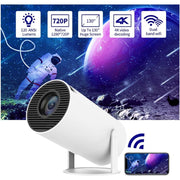 Kothab Nostalgic 4K Projector with Retro Gaming Console, 20,000+ Built-in Games, 2 Wireless Controllers, White