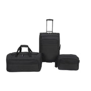 Protege PG-2024-3PCBLK Black 3-Piece Softside Luggage Travel Set, 24