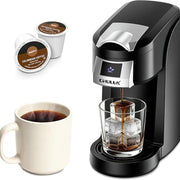 Chulux VES1085 Upgrade Single Serve Coffee Maker 12oz Fast Brewing Machine Brewer, Matte Black