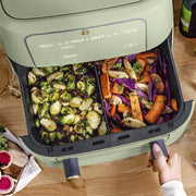 Beautiful 19090 9QT TriZone Air Fryer, Sage Green