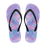 Toddler Girls Purple Mermaid Scales Print Flip Flops Size 13-1