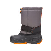Kamik Kids Rocket Waterproof Insulated Winter Snow Boots, Adjustable Collar, Lace Lock, Charcoal Flame, Size 9 Toddler, NK8125S