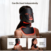 Morfone Red Light Therapy Device, Face and Neck Mask with 4 Wavelength Modes, 680 Light Beads, Silicone, Portable, 850nm Infrared, 19281602553