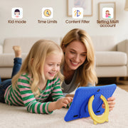DigiLand 10.1 Inch Kids Tablet, Android 15, 6GB RAM, 64GB Storage, Parental Controls, Blue, MID1050-Kids