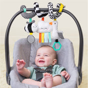 Itzy Ritzy Bitzy Spiral Car Seat and Stroller Activity Toy with High Contrast Colors, Soft Velour, 9 in, 303101645