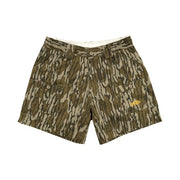 AFTCO Original Fishing Shorts for Men, Mossy Oak Bottomland Camo, Quick-Dry Nylon, 7 Pockets, 32 in Waist, M01