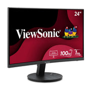 ViewSonic VA2416C 24 Inch Curved Monitor, 1500R Curvature, Full HD 1080p IPS, 100Hz Refresh Rate, HDMI and DisplayPort, Black