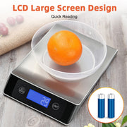 MULISOFT Food Scale  Kitchen Scale  MULISOFT Food Scales for Kitchen  LCD Display in Grams Ounces Pounds - Stainless Steel