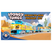 Lionel Looney Tunes Freight LionChief 5.0 Electric O Gauge Train Set with Bluetooth 5.0, Remote Control, Illuminated Caboose, Multi-Color, 2423010