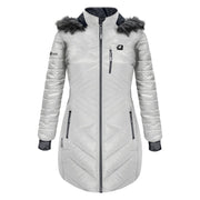 ActionHeat AH-LPJKT-5V-W-A 5V Battery-Heated Insulated Puffer Jacket with Hood for Ladies - Antarctica White - XXL