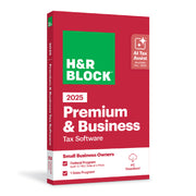 H&R Block Premium & Business Tax Software 2025, Comprehensive Federal State Business Filing, Windows, 1116600-25