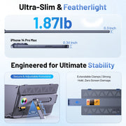 Venrk Laptop Screen Extender Dual 14in FHD 1080P IPS Portable Monitor, USB-C HDMI Compatible, Adjustable Stand, Lightweight for 13-17.3in Laptops PRO-Screen-Extender-A6